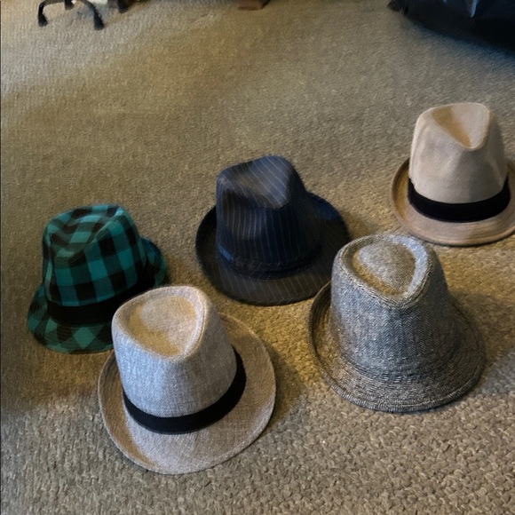 Other - Mixed Fedora Hat Lot - Neutral & Patterned Styles